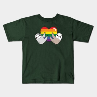 The pride love sloths Kids T-Shirt